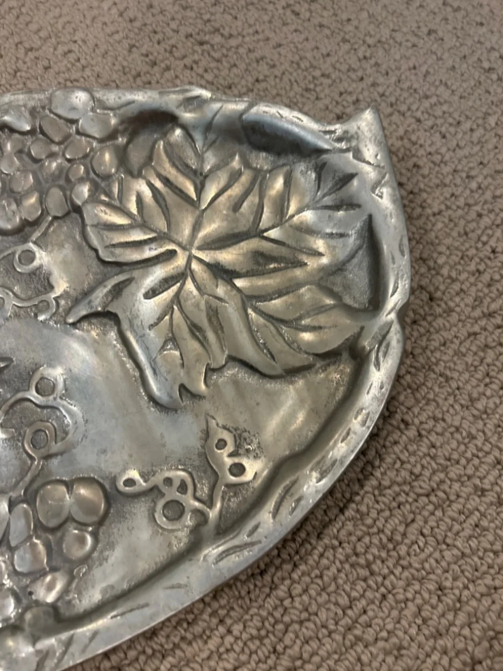 Vintage silver serving tray